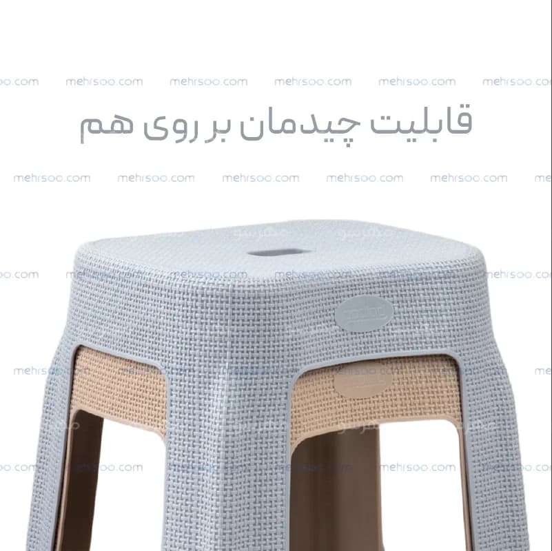 چهارپایه حصیری پله دار متوسط — تصویر ۵