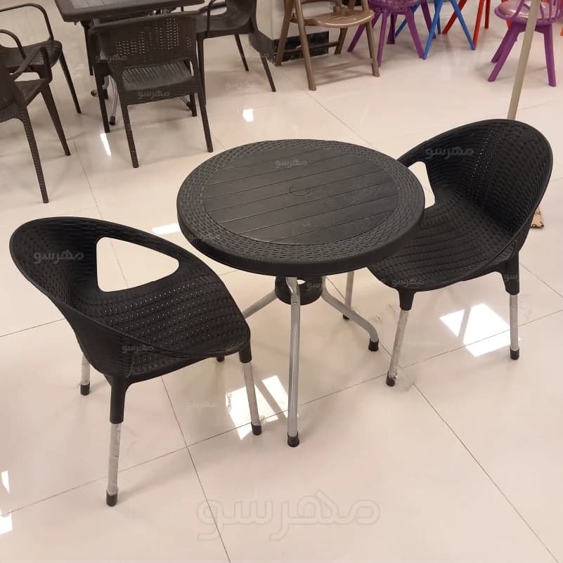 میز و صندلی 2 نفره پلیمری دبش