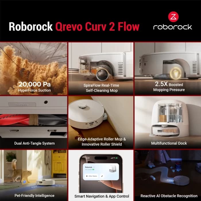 جارو رباتیک Qrevo Curv 2 Flow — تصویر ۵