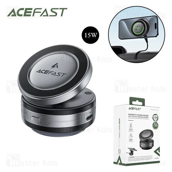 هولدر وکیوم‌دار برقی و شارژر وایرلس مگ‌سیف Acefast E29 گارانتی 18 ماهه شرکتی — تصویر ۲