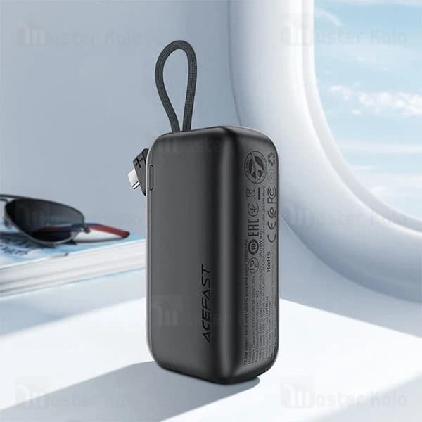 پاوربانک Acefast M27 ظرفیت 10000mAh با توان 22.5 وات و کابل متصل گارانتی 18 ماهه شرکتی — تصویر ۳