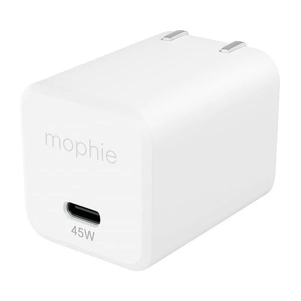 شارژر دیواری 45 وات فست شارژ تک پورت موفی Mophie 45w GaN Fast Wall Charger ( گارانتی مادام العمر )