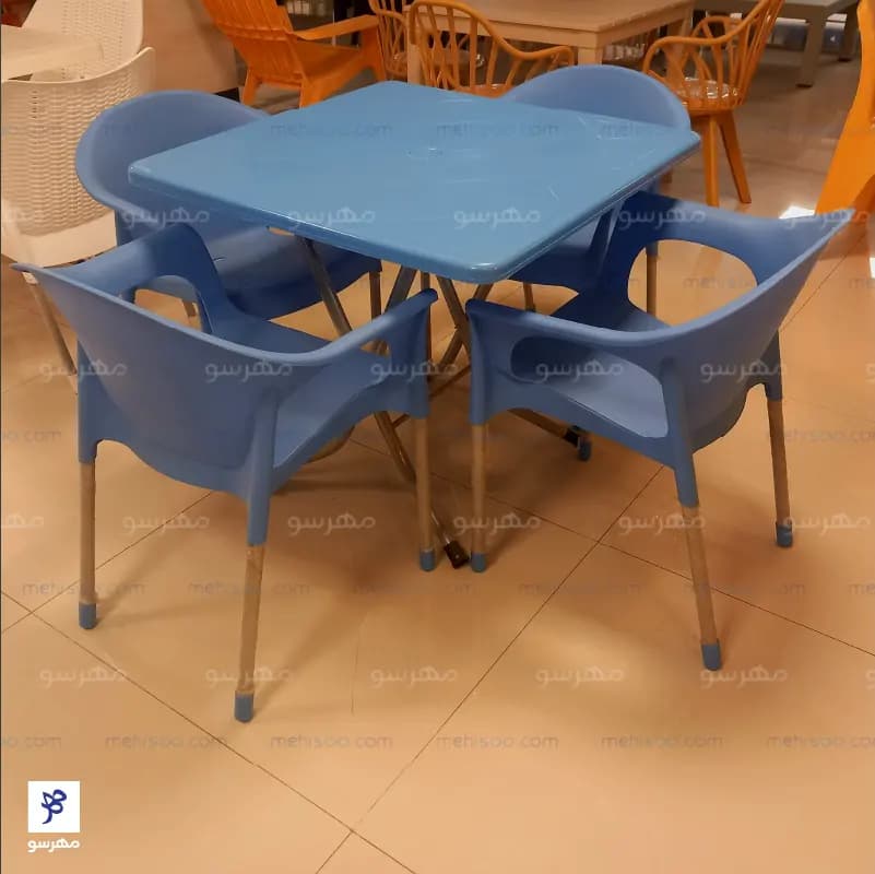 ست غذاخوری رادین با میز تاشو — تصویر ۲