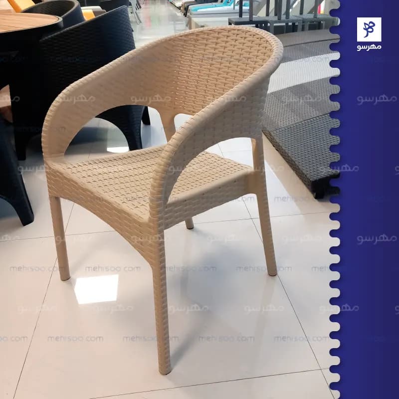 میز و صندلی طرح حصیری (دو نفره) — تصویر ۴