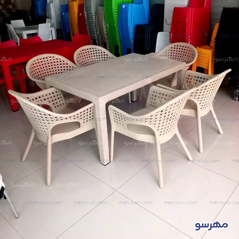 میز و صندلی باغی خاتم – 6 نفره — تصویر ۲