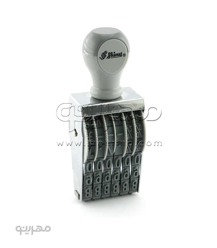 مهر شماره زن 6 رقم با ارتفاع اعداد 9 میلی متر Shiny N-16 — تصویر ۶