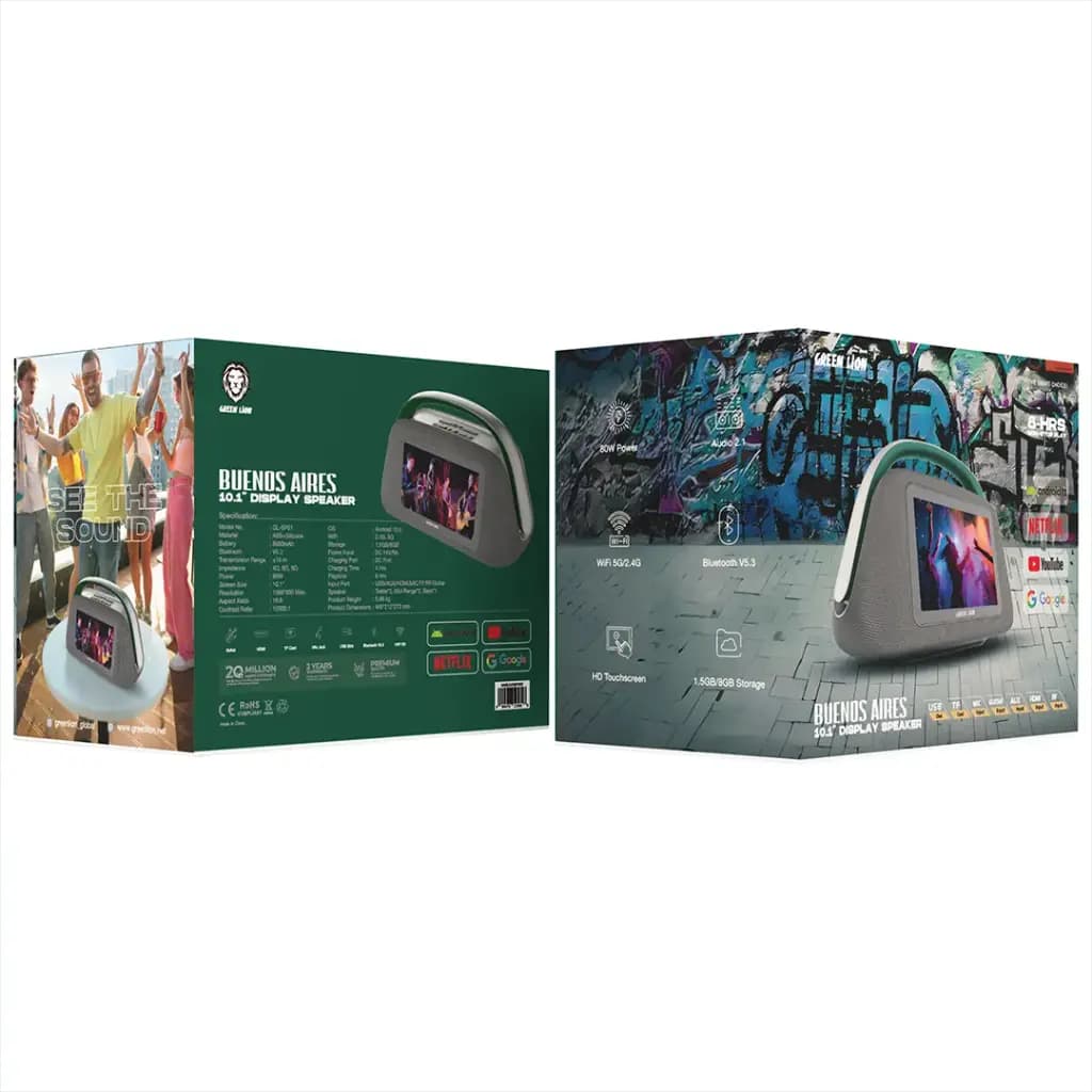 اسپیکر صفحهنمایشدار Green Lion Buenos Aires Display Speaker | تاچ 10.1 اینچ — تصویر ۶