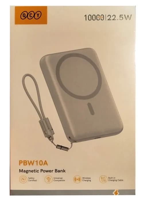 پاوربانک QCY PBW10A Magnetic 10000mAh | توان 22.5 وات | گارانتی 18 ماهه شرکتی — تصویر ۷