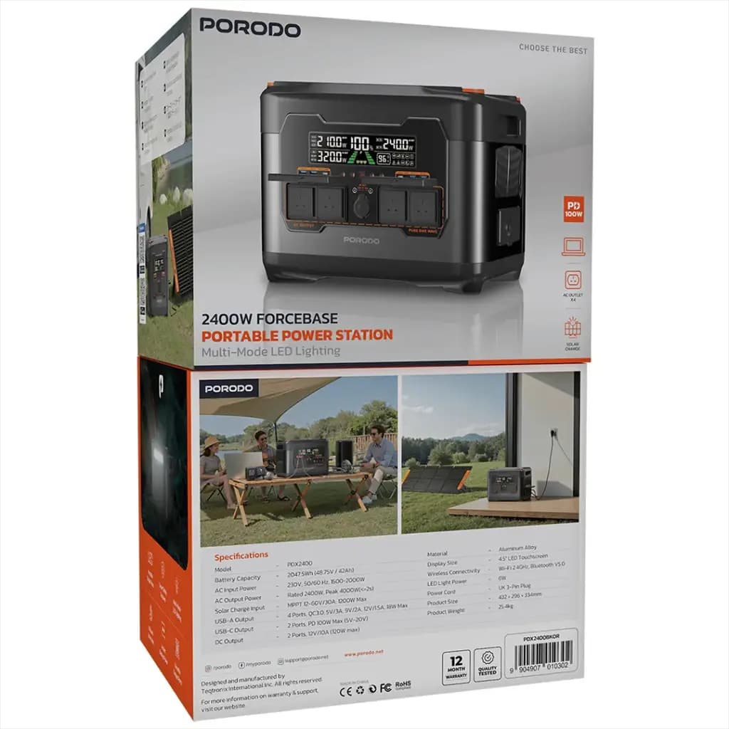 پاوراستیشن پرودو 2400W وات Porodo 2400W Forcebase Portable Power Station — تصویر ۲
