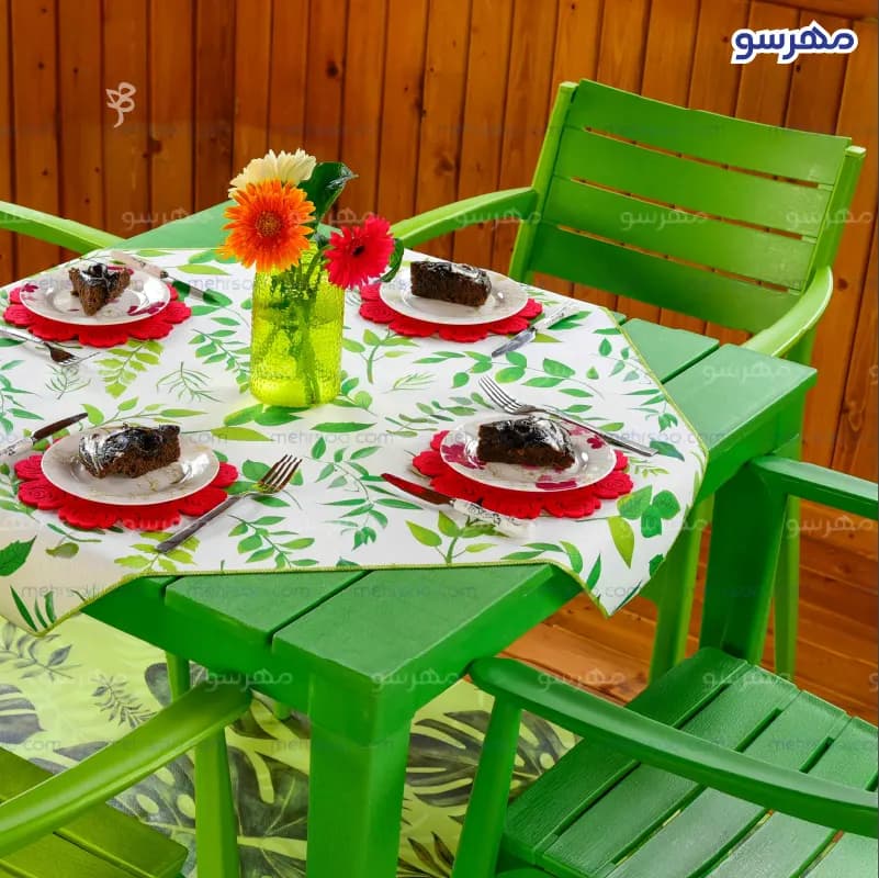 میز باغی طرح الوار – عرض 80 — تصویر ۲