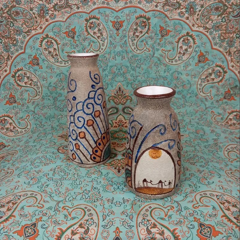 ست گلدان دوکی طرح کویر لالجین — تصویر ۸