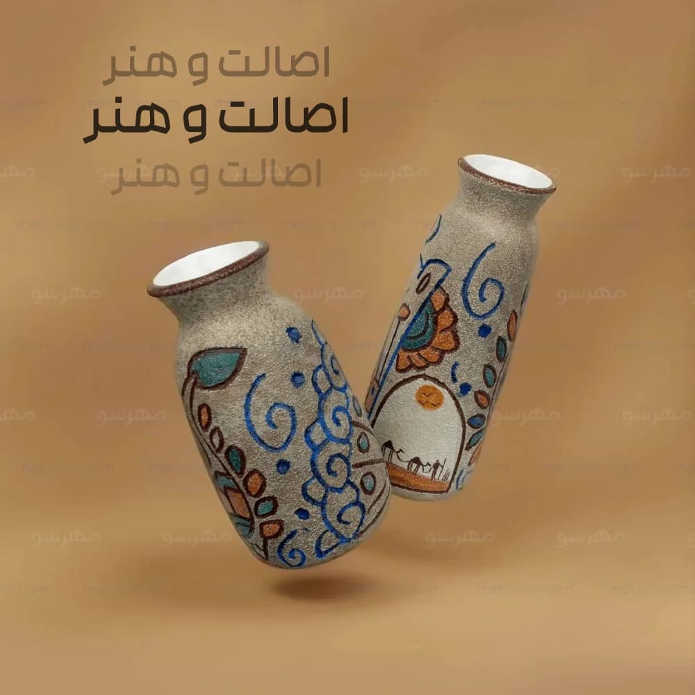 ست گلدان دوکی طرح کویر لالجین — تصویر ۲