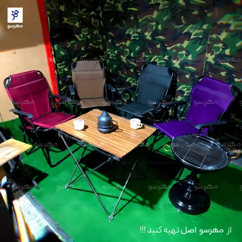 صندلی مسافرتی تاشو 9 فنره — تصویر ۲