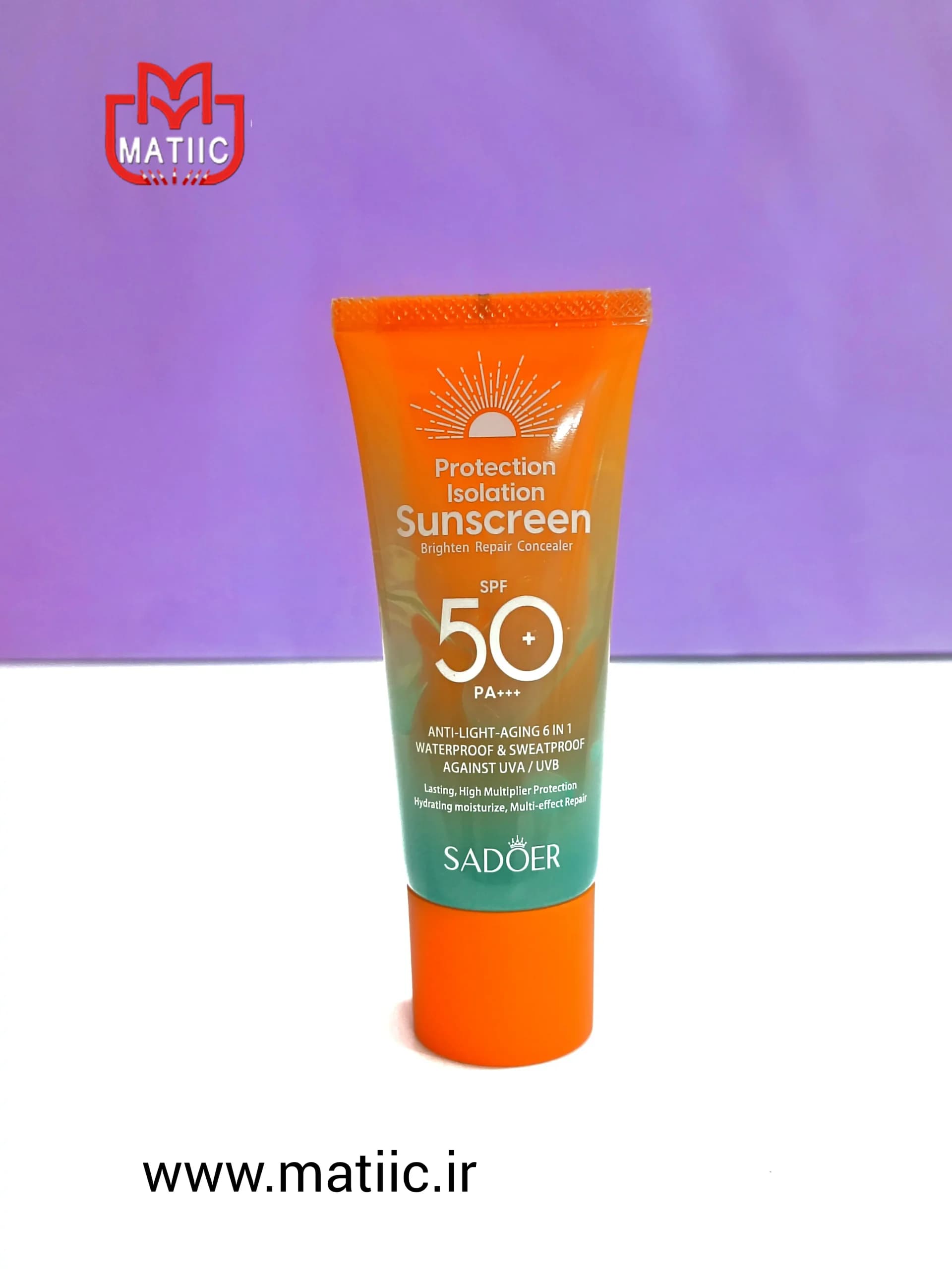 کرم ضد آفتاب بدون رنگ سادور SPF 50 مدل PI وزن 50 گرم — تصویر ۲
