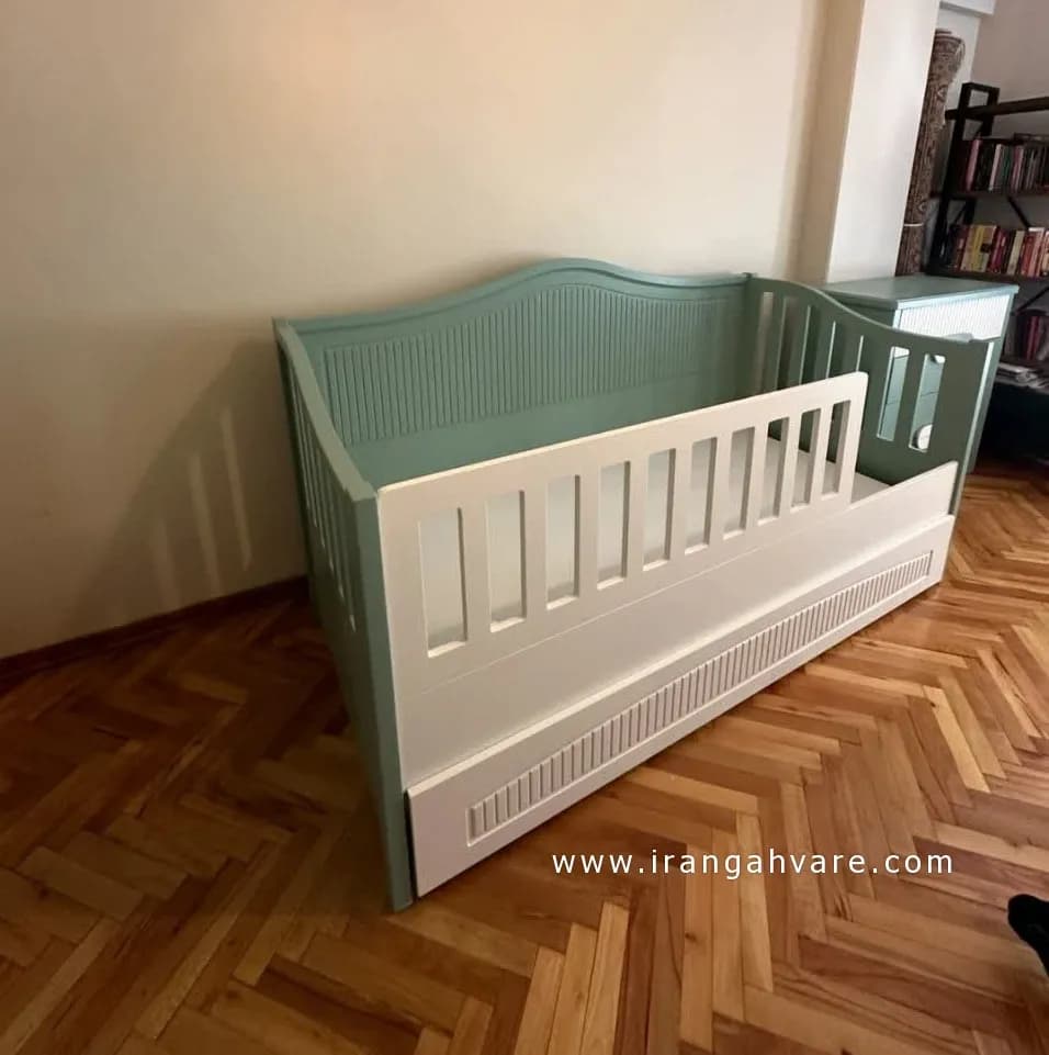 تخت کودک مونته‌سوری آرامیس کشودار CNC — تصویر ۲