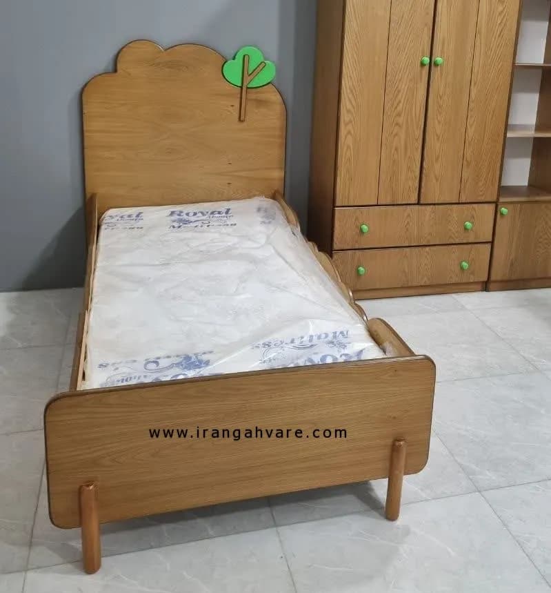 تخت نوجوان CNC طرح درخت ایران گهواره — تصویر ۴
