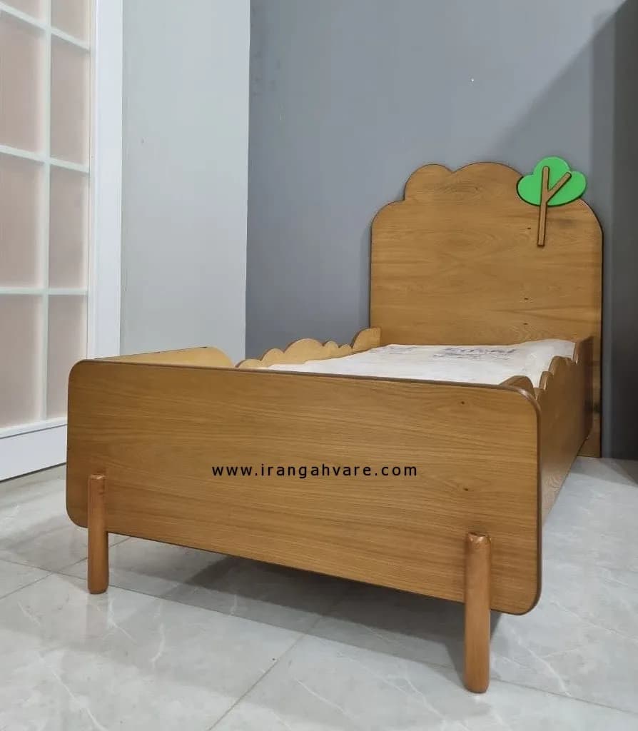 تخت نوجوان CNC طرح درخت ایران گهواره — تصویر ۲