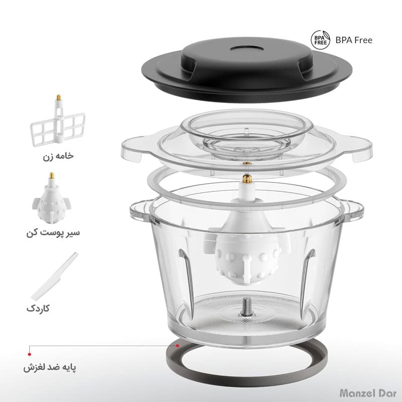 خردکن 2 لیتری فلر مدل FC500 Lite — تصویر ۱۲