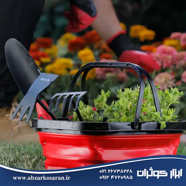 کیت ابزار باغبانی سطلی تاشو 5 پارچه رونیکس Ronix مدل RS-0009 — تصویر ۳