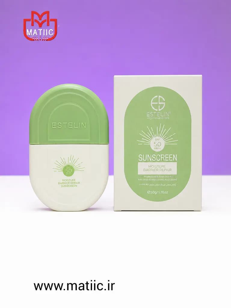 کرم ضد آفتاب فلوئیدی سبز استلین SPF50 ترمیم‌کننده — تصویر ۲