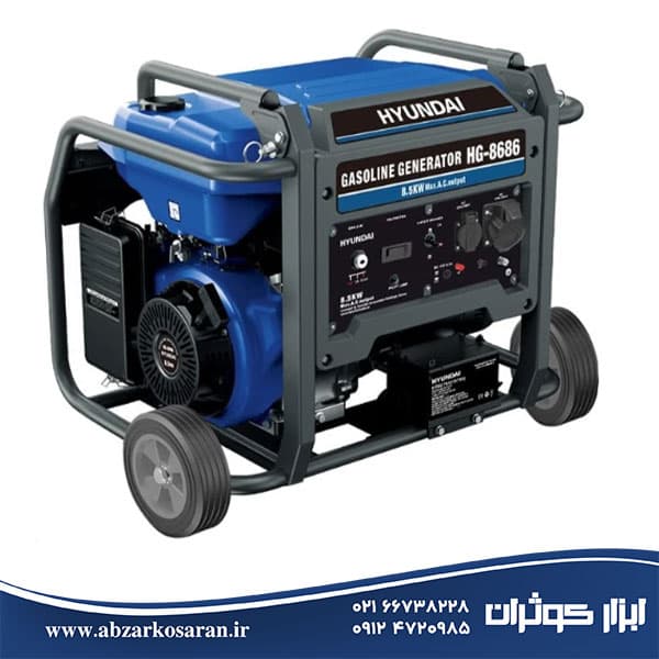 موتور برق بنزینی 8.5 کیلووات هیوندای Hyundai مدل HG-8686 — تصویر ۲