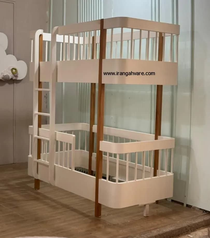 تخت دو طبقه چوبی مدرن