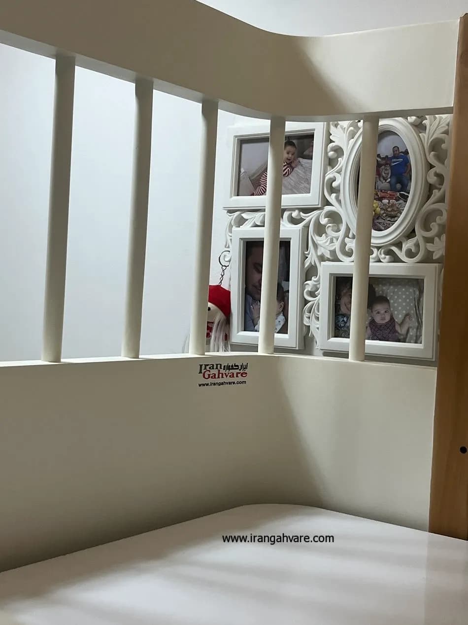 تخت دو طبقه چوبی مدرن — تصویر ۲