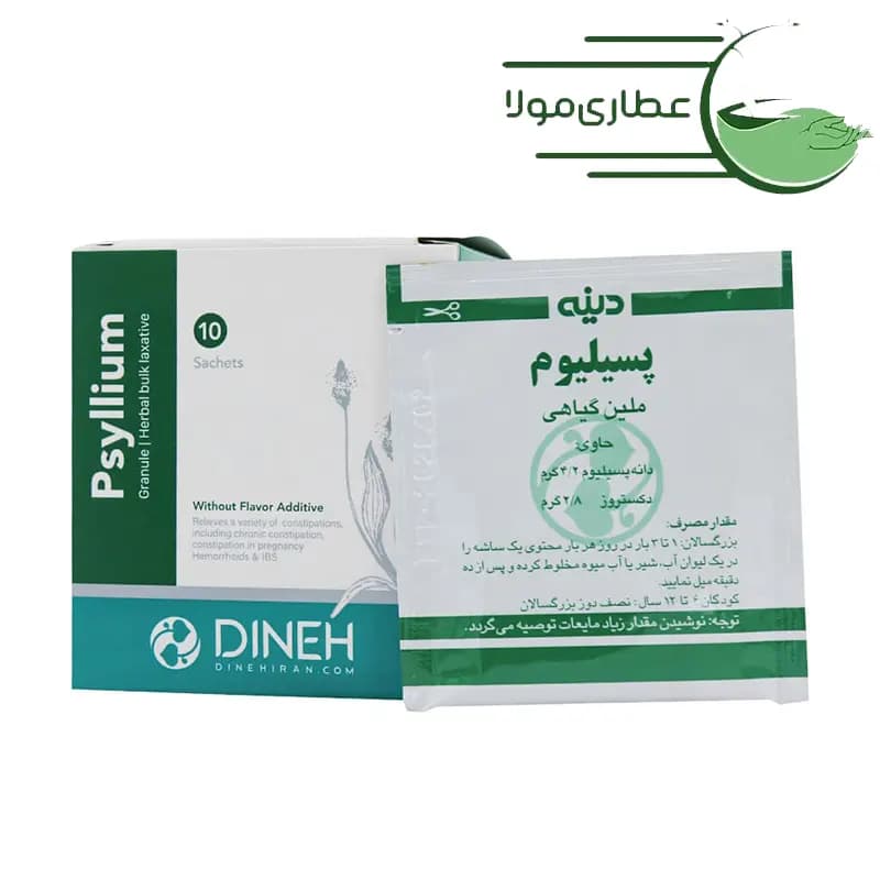 ساشه گرانول پسیلیوم ساده دینه 10 عدد — تصویر ۳
