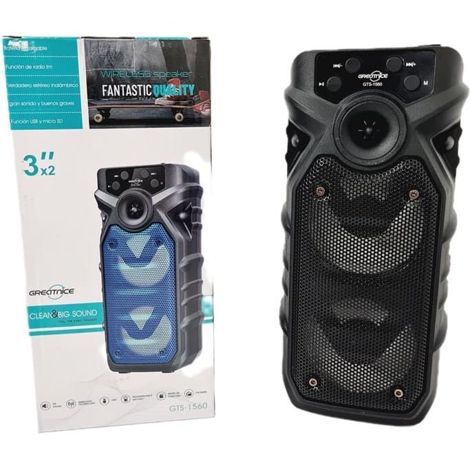 اسپیکر بلوتوثی gts 1560 – قابل حمل دو بانده — تصویر ۲