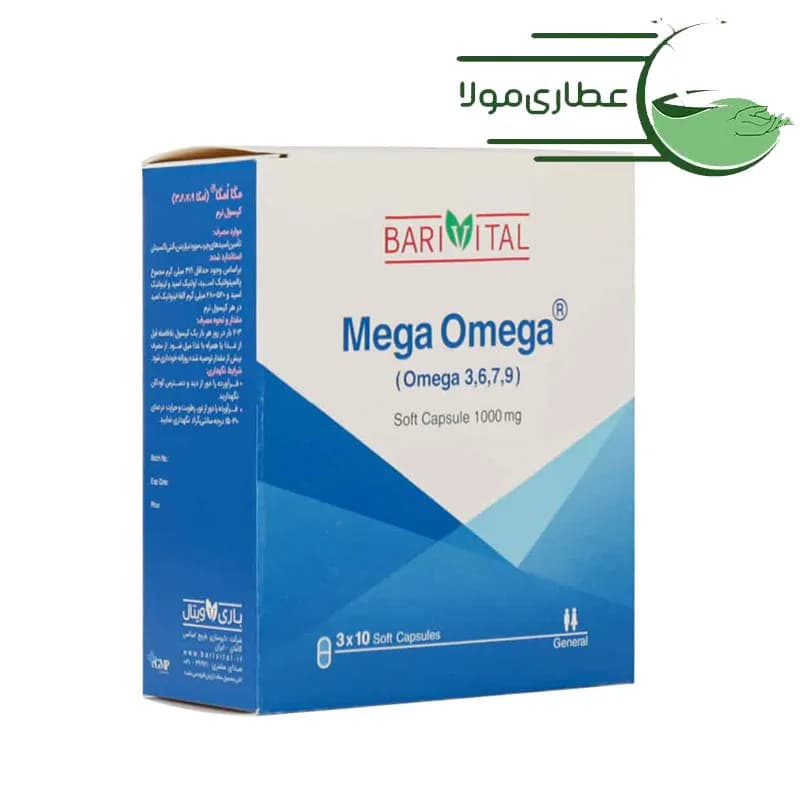سافت ژل مگا امگا 1000 میلی گرم 9 7 6 3 باریویتال 60 عددی — تصویر ۴