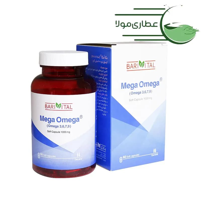 سافت ژل مگا امگا 1000 میلی گرم 9 7 6 3 باریویتال 60 عددی — تصویر ۳