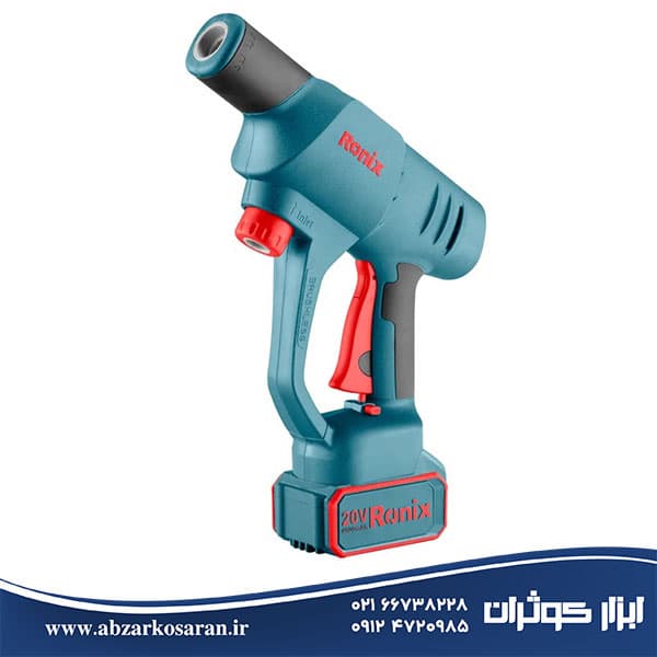 کارواش شارژی 20 ولت 4 آمپر براشلس رونیکس Ronix مدل 8663 — تصویر ۹