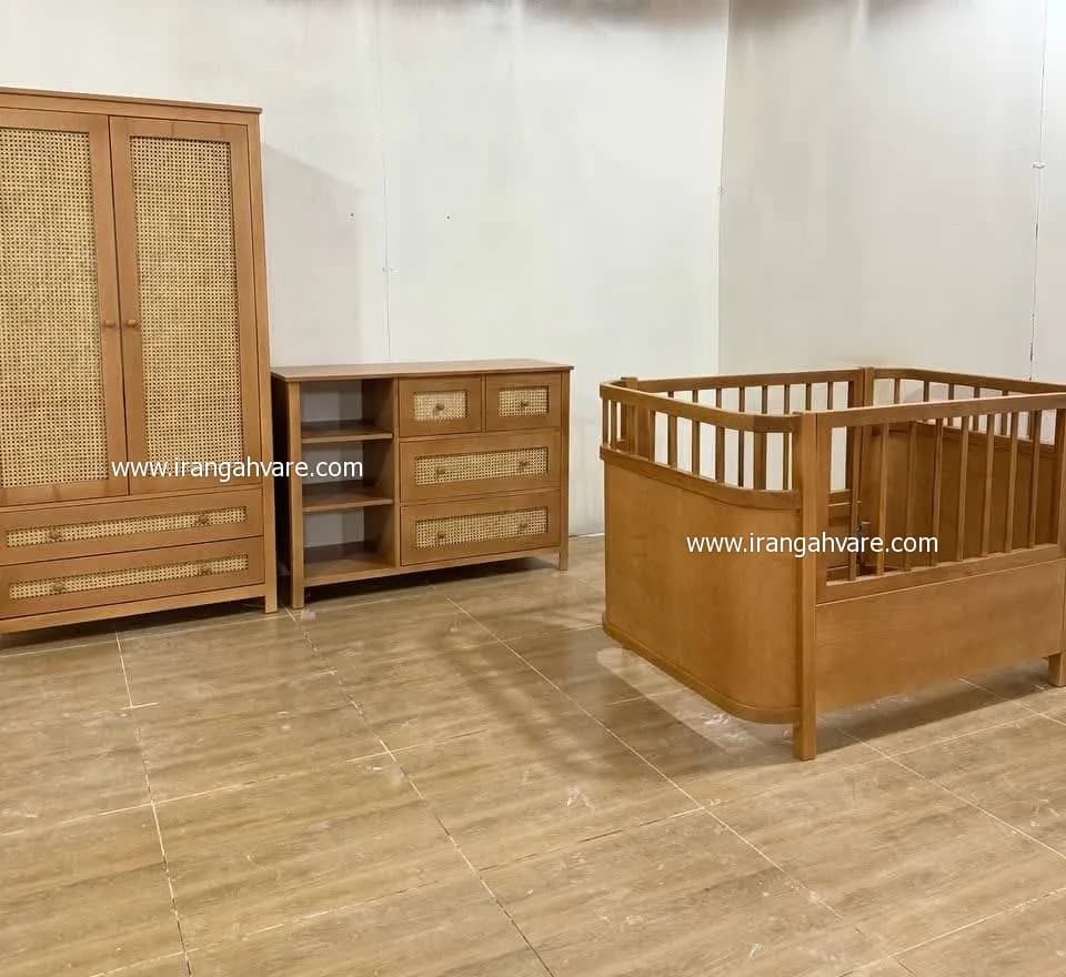 سرويس ٣ تيكه چوبى حصيرى كد N — تصویر ۶