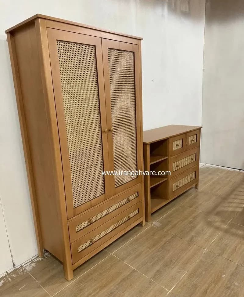سرويس ٣ تيكه چوبى حصيرى كد N — تصویر ۲