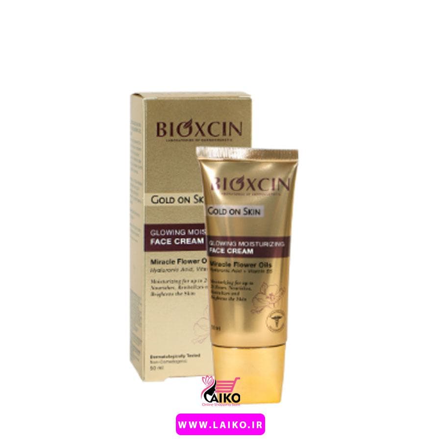 کرم گلد درخشان کننده و مرطوب کننده بیوکسین مدل GOLD ON SKIN — تصویر ۴