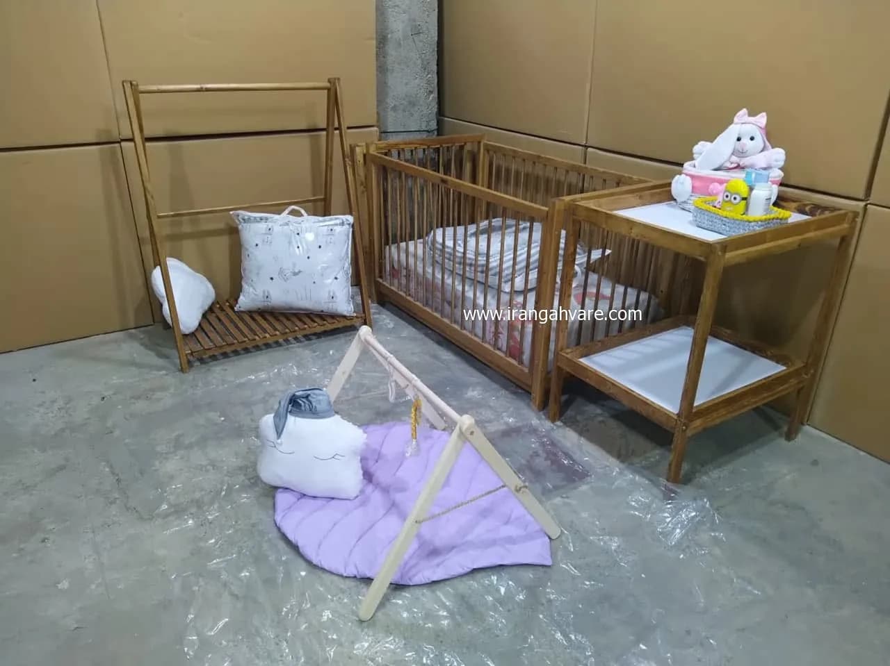تخت کودک طرح ایکیا با چوب روسی — تصویر ۸