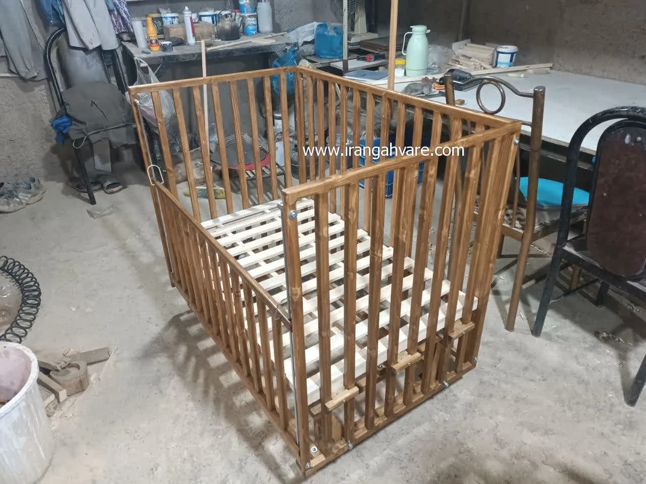 تخت و گهواره چوبی مدل ویکتوریا — تصویر ۶