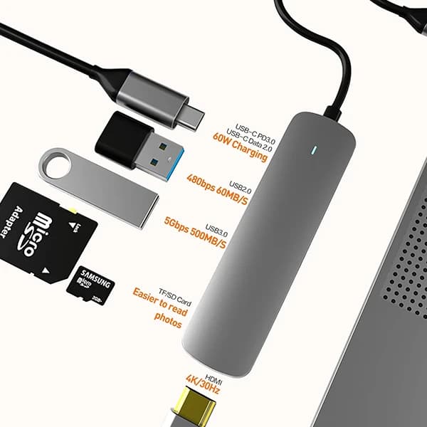 هاب 6 پورت USB-C برند: Expo <span>مدل: BX6H</span> — تصویر ۷