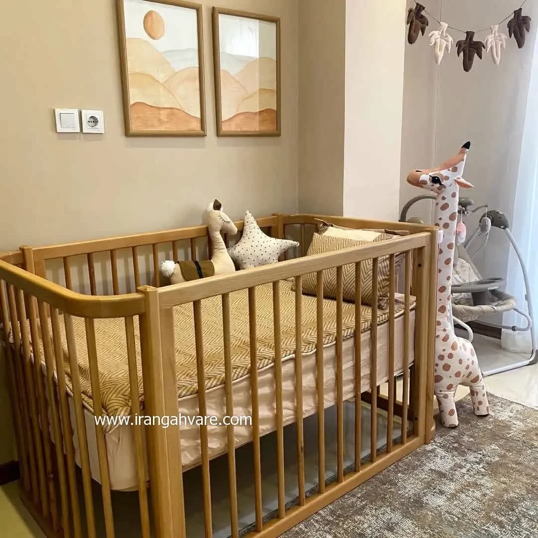 تخت کودک ایکیایی لبه گرد — تصویر ۹
