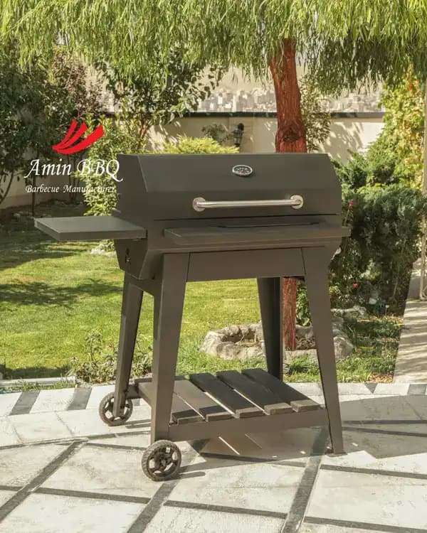 باربیکیو ذغالی مشکی-AMINBBQ-Charcoal-075 — تصویر ۳