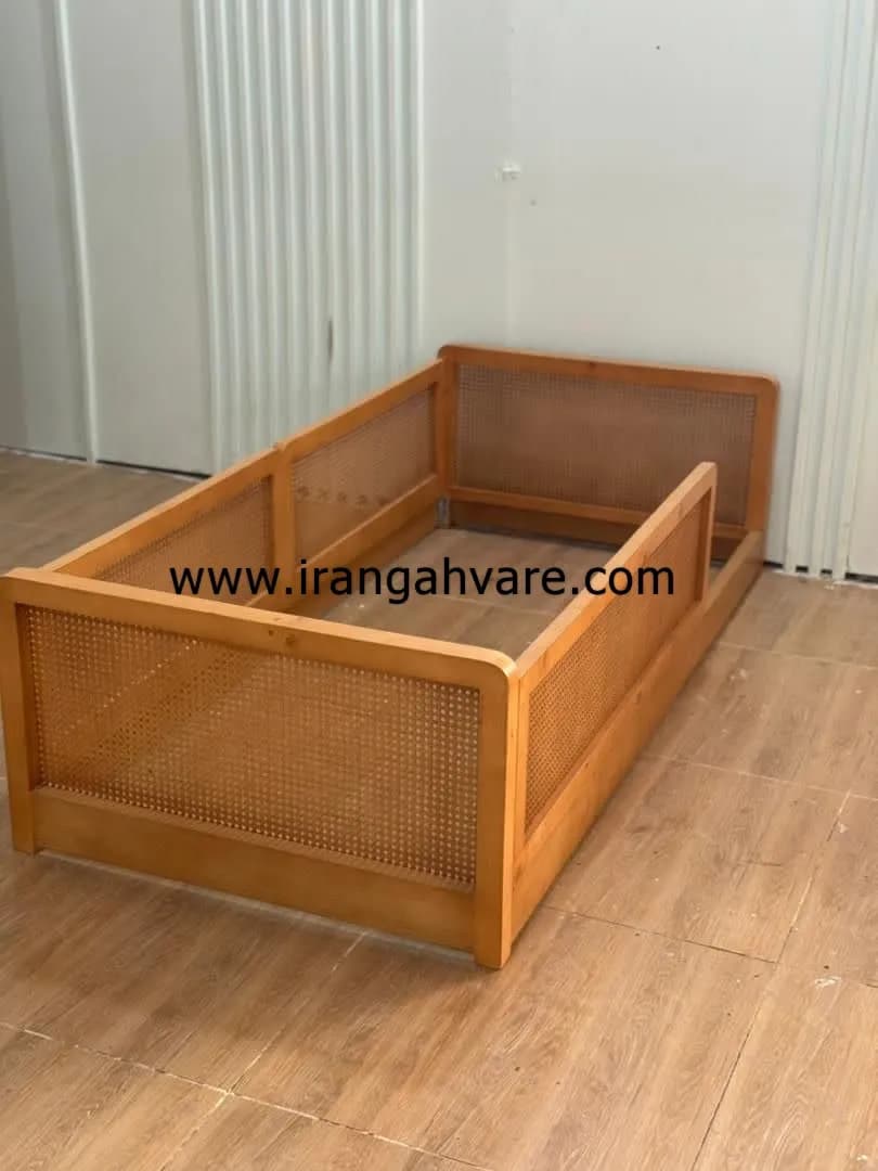 تخت مونته سوری چوب و حصیر — تصویر ۸