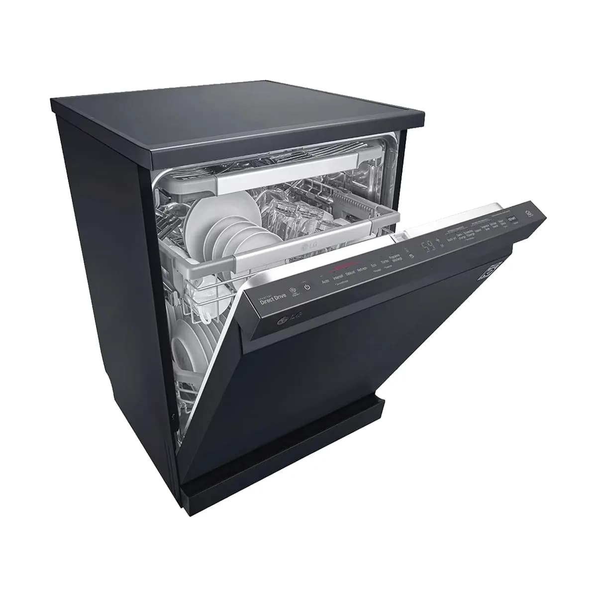 ماشین ظرفشویی 14 نفره ال جی مدل DFB325HD دودی مات — تصویر ۷