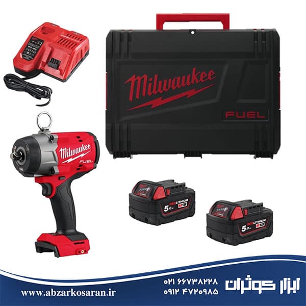 آچار بکس ضربه‌ای 1/2 اینچ 18 ولت شارژی میلواکی Milwaukee مدل M18FHIW2P12-502X