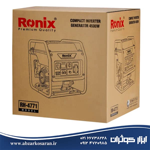 ژنراتور اینورتر کامپکت 4500 وات رونیکس Ronix مدل RH-4771 — تصویر ۱۲