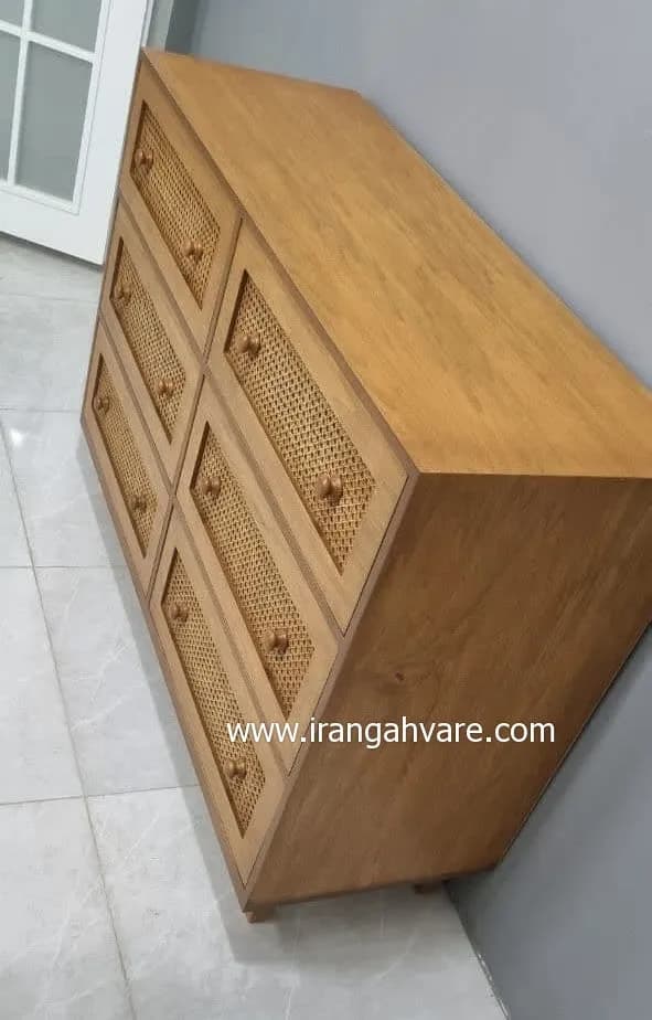 دراور 6 کشو حصیری — تصویر ۳