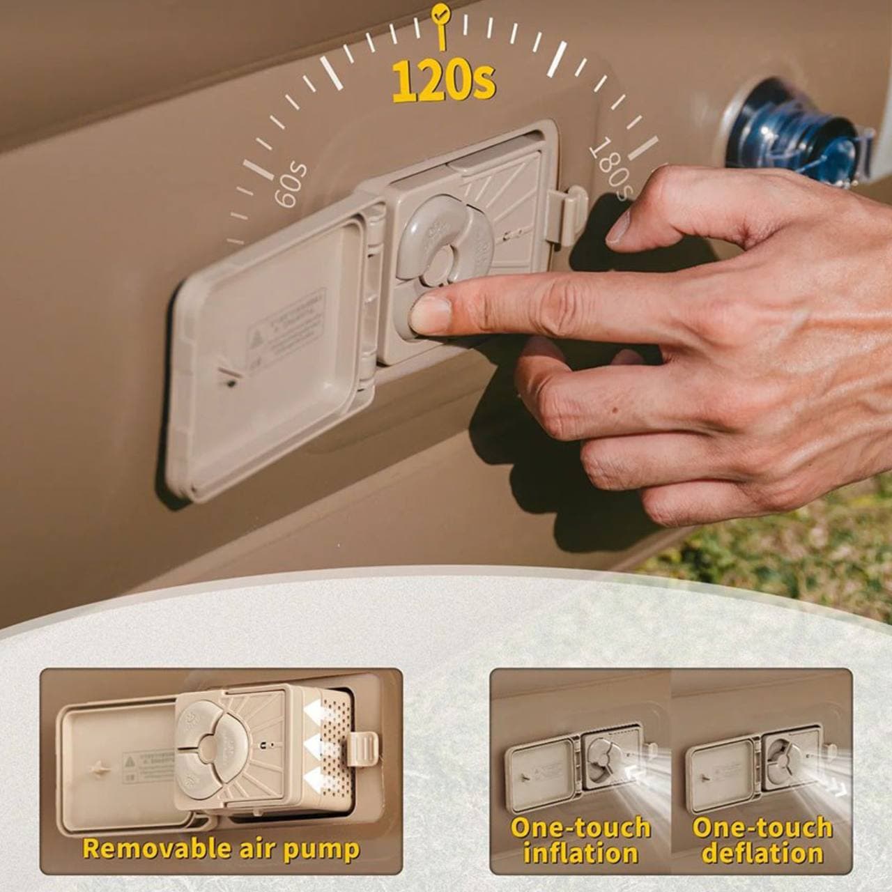 تشک بادی یک نفره نیچرهایک کد CNK2550WS013 — تصویر ۷