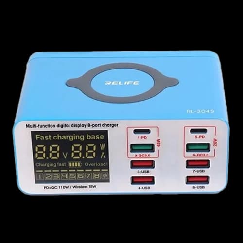 شارژر 8 پورت ریلایف Relife rl-304s — تصویر ۳