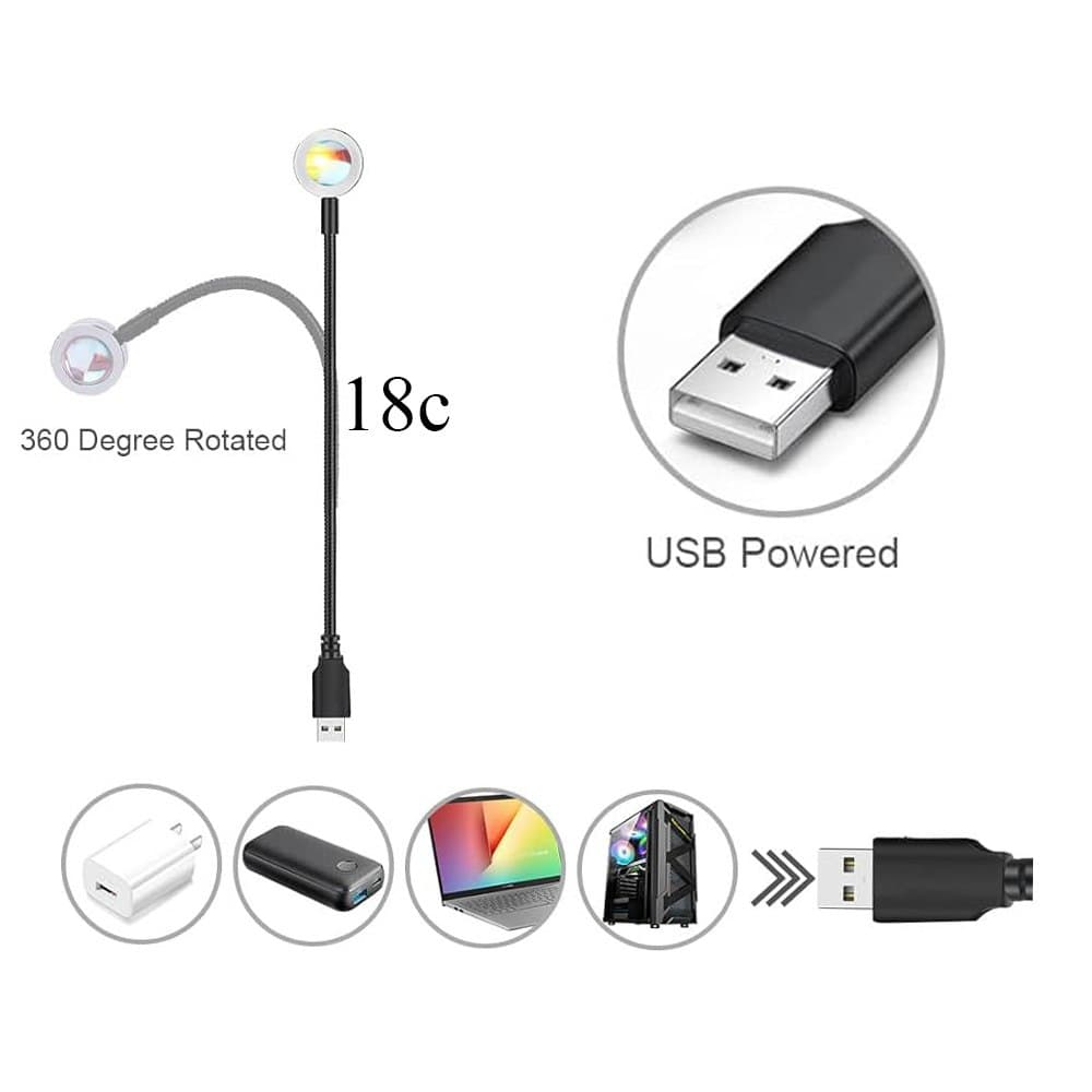 چراغ کهکشانی سقف خودرو (هفت رنگ) USB لیزری — تصویر ۵