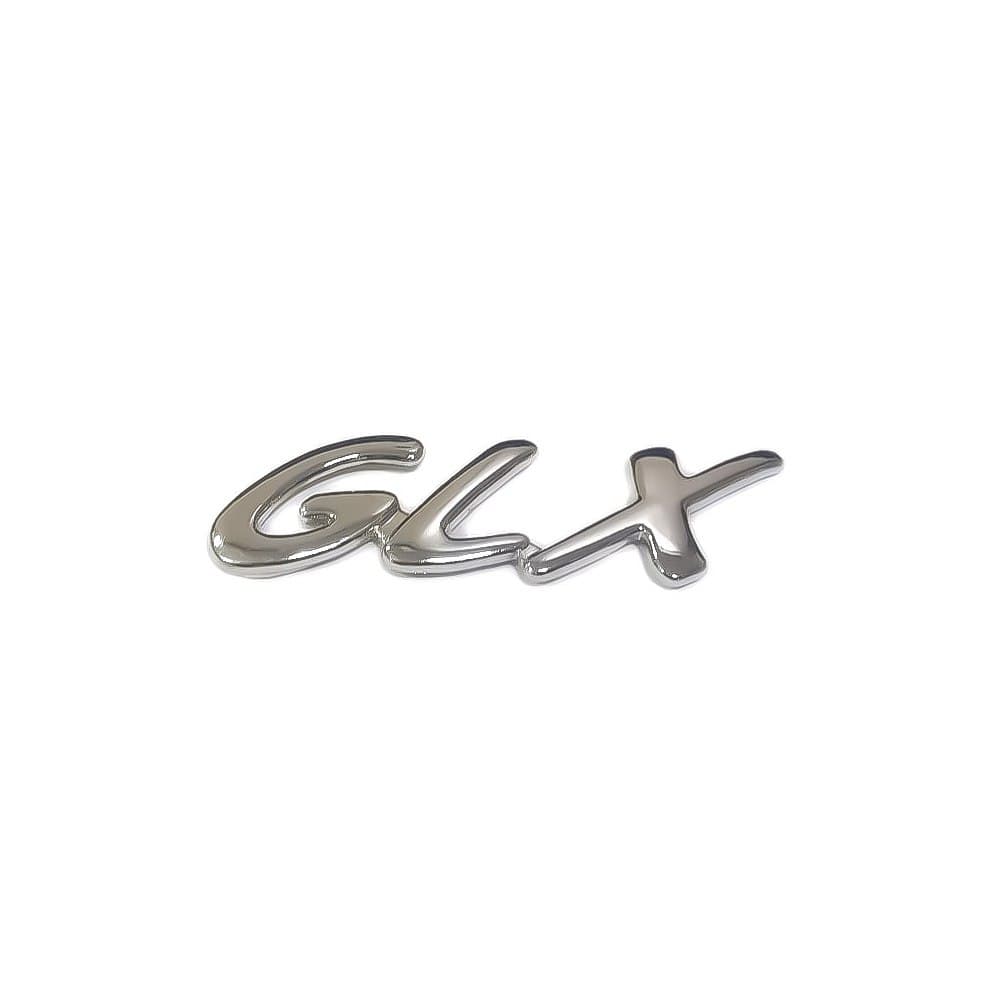 آرم فابریک نوشته GLX فانتزی | نوشته لاتین جی ال ایکس (آبکاری استیل) — تصویر ۳