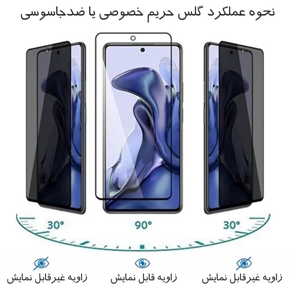 گلس پرایوسی گوشی موبایل شیائومی poco m3 pro — تصویر ۳